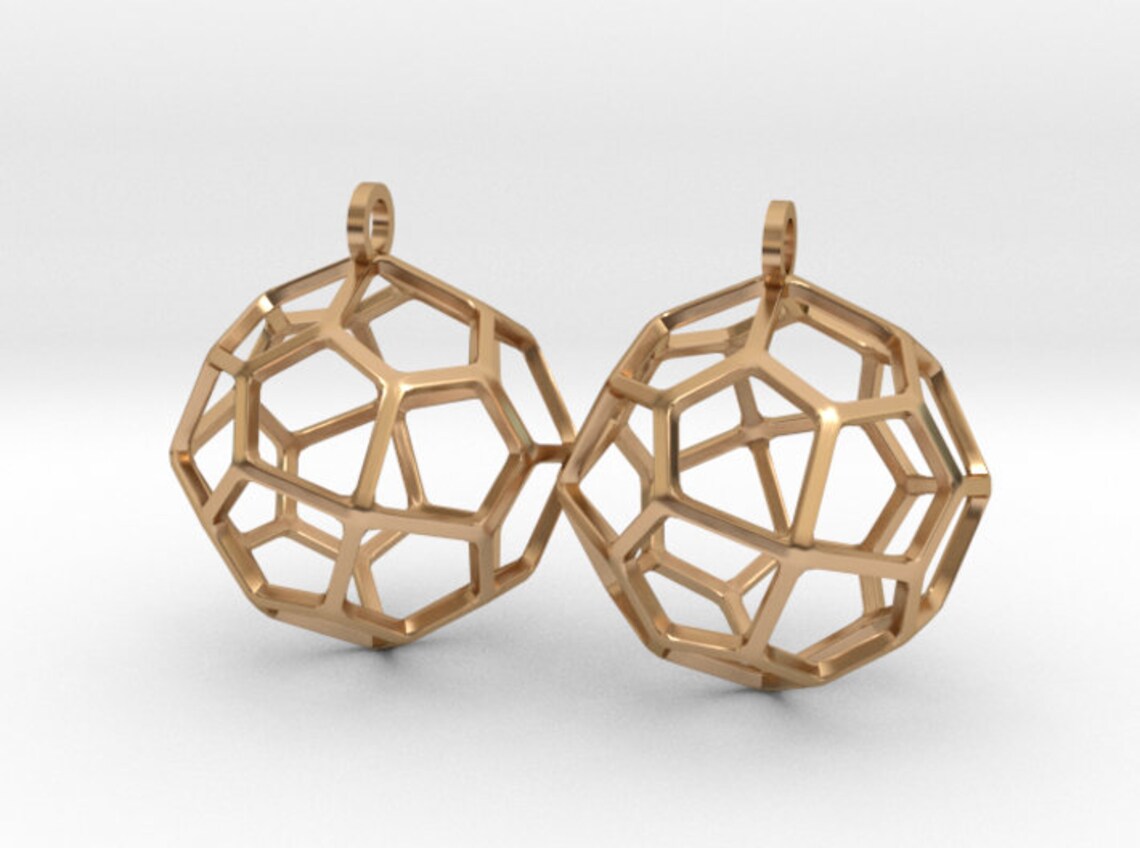 Pentagonal Icositetrahedron Earring Charms