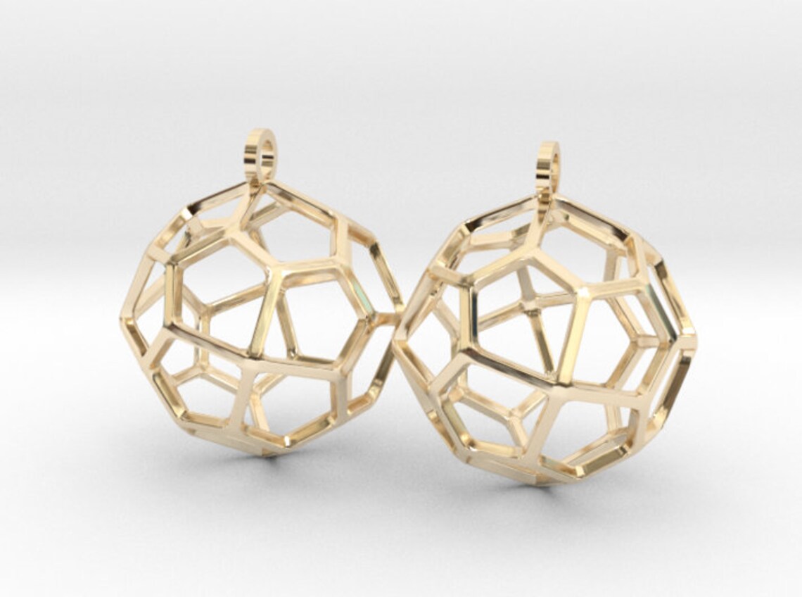 Pentagonal Icositetrahedron Earring Charms