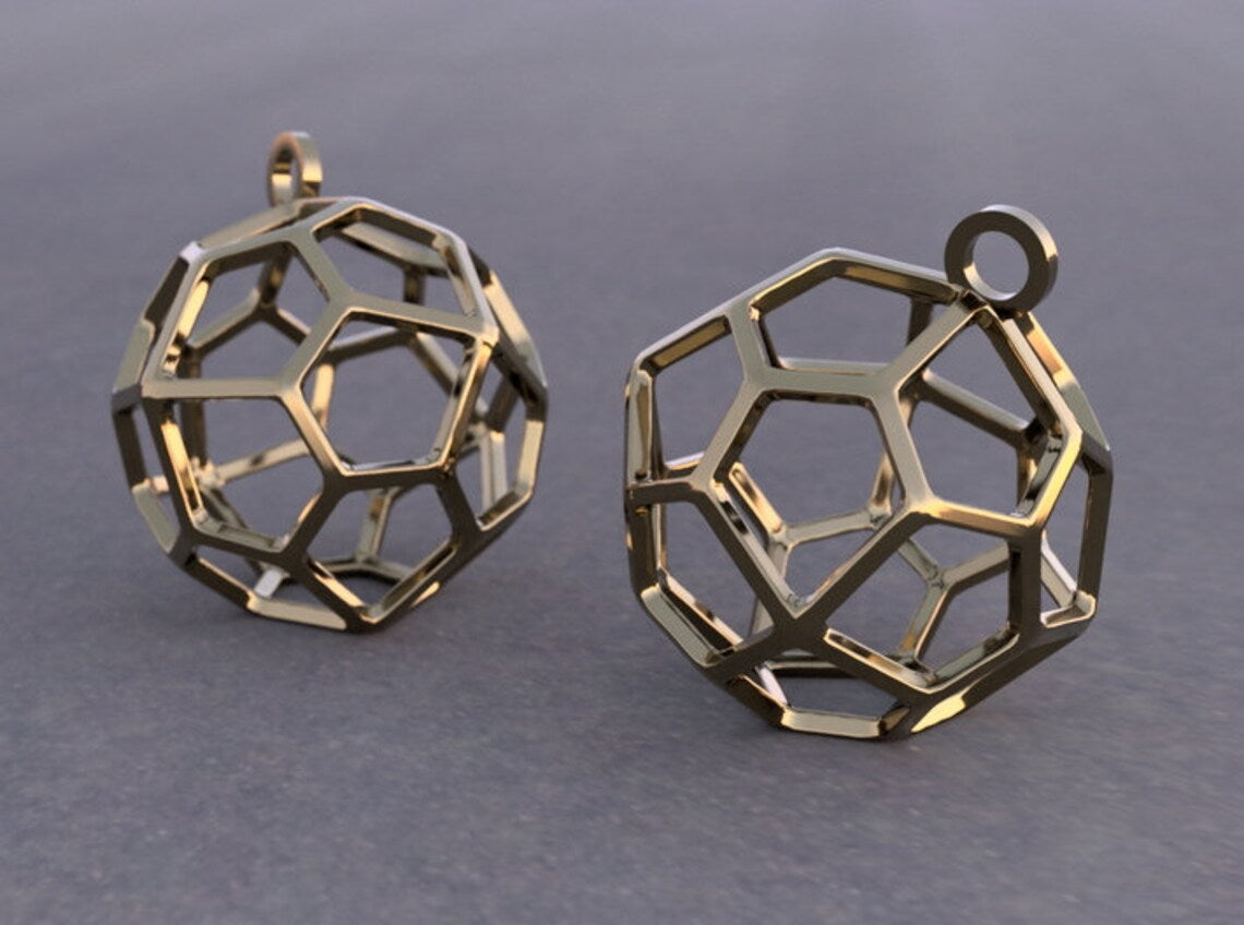 Pentagonal Icositetrahedron Earring Charms