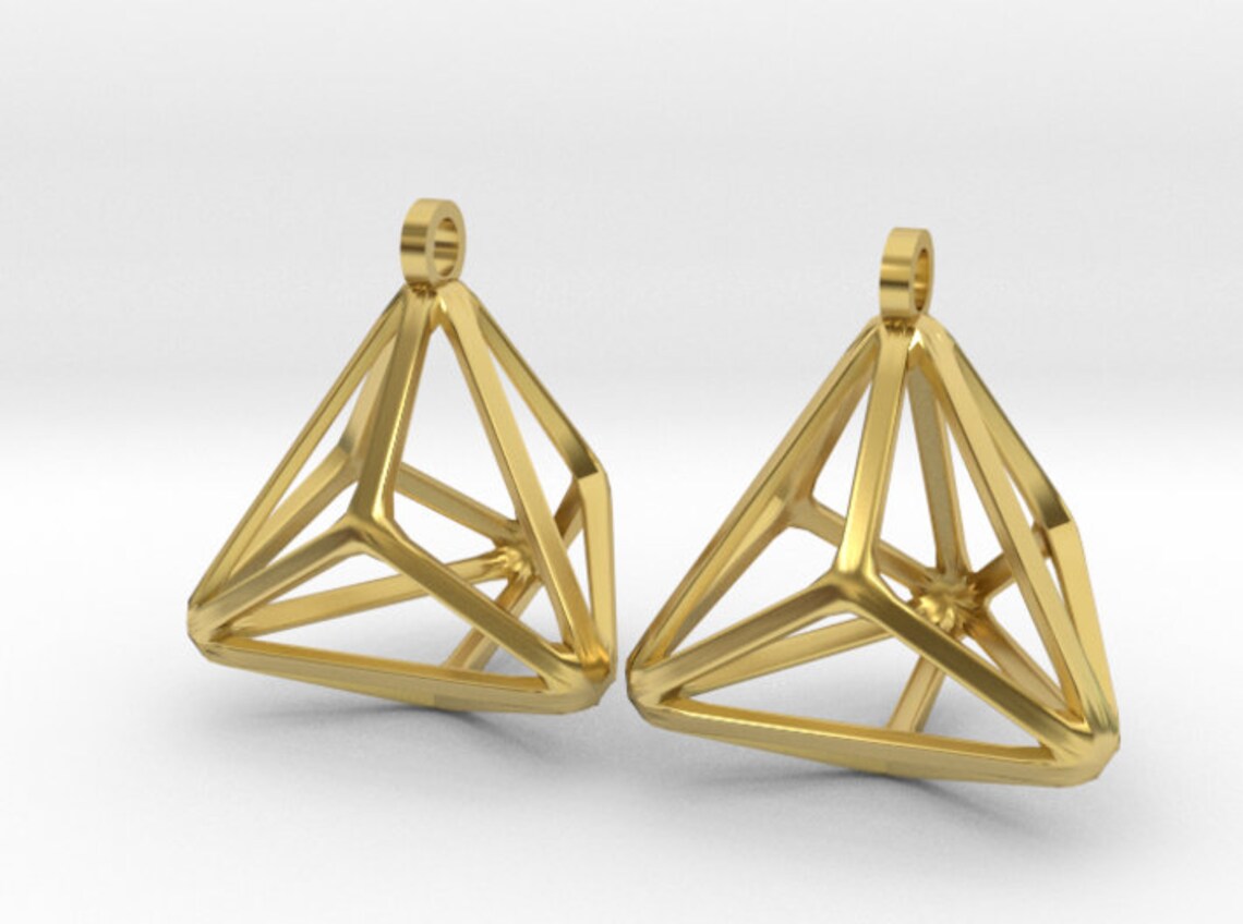 Triakis Tetrahedron Earring Charms