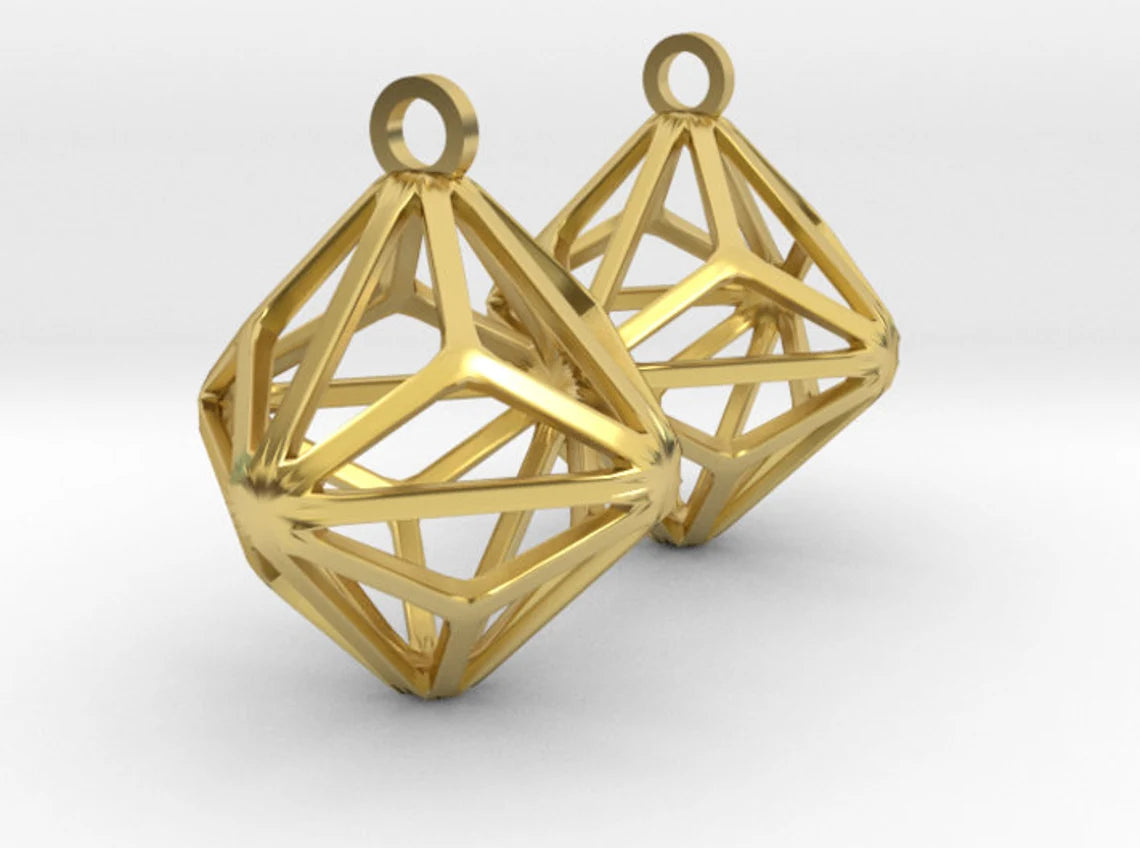 Triakis Octahedron Earring Charms