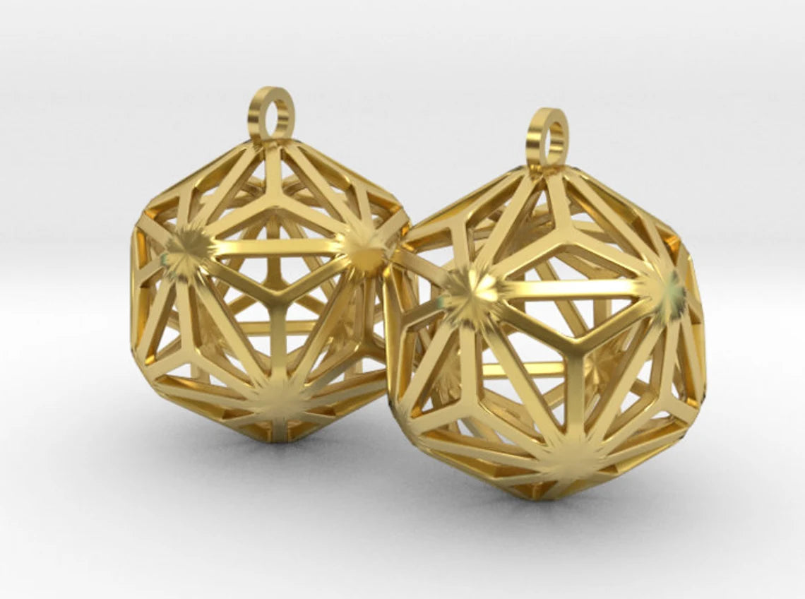Triakis Icosahedron Earring Charms