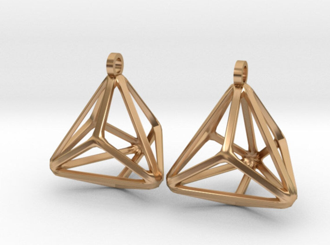 Triakis Tetrahedron Earring Charms