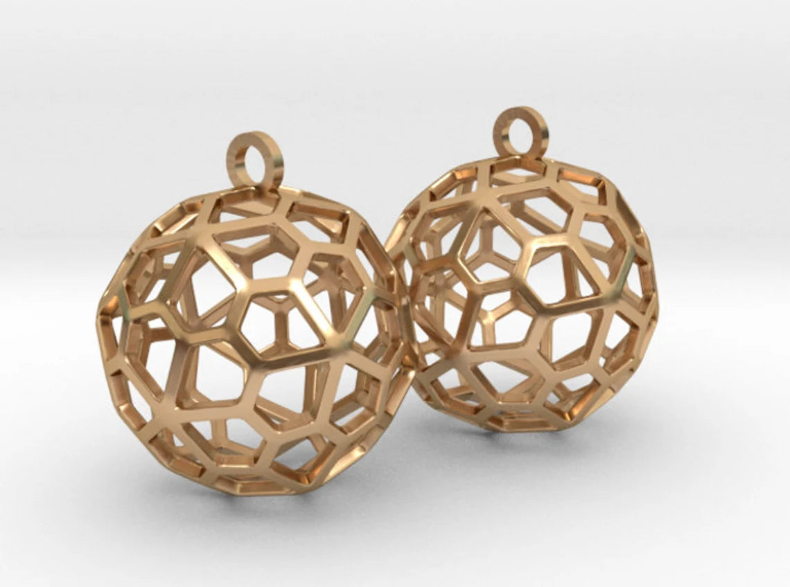 Pentagonal Hexecontahedron Earring Charms