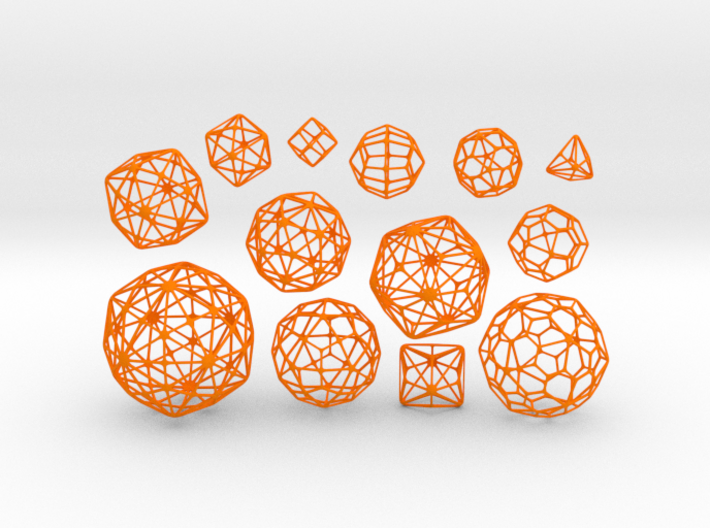 MEDIUM SET of all 13 Catalan Polyhedra