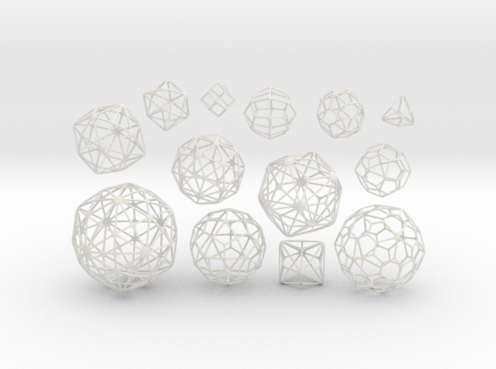 MEDIUM SET of all 13 Catalan Polyhedra