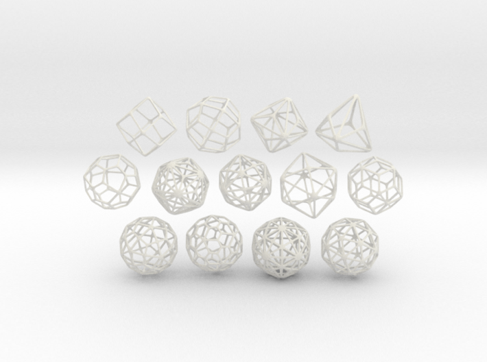 SMALL SET of all 13 Catalan Polyhedra