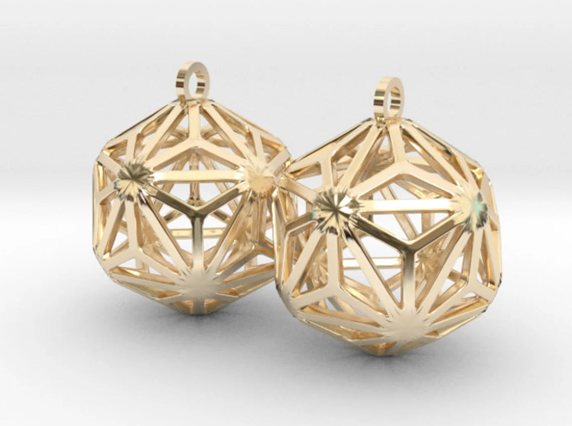 Triakis Icosahedron Earring Charms