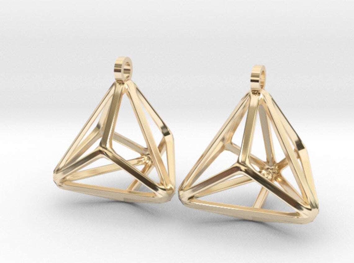 Triakis Tetrahedron Earring Charms