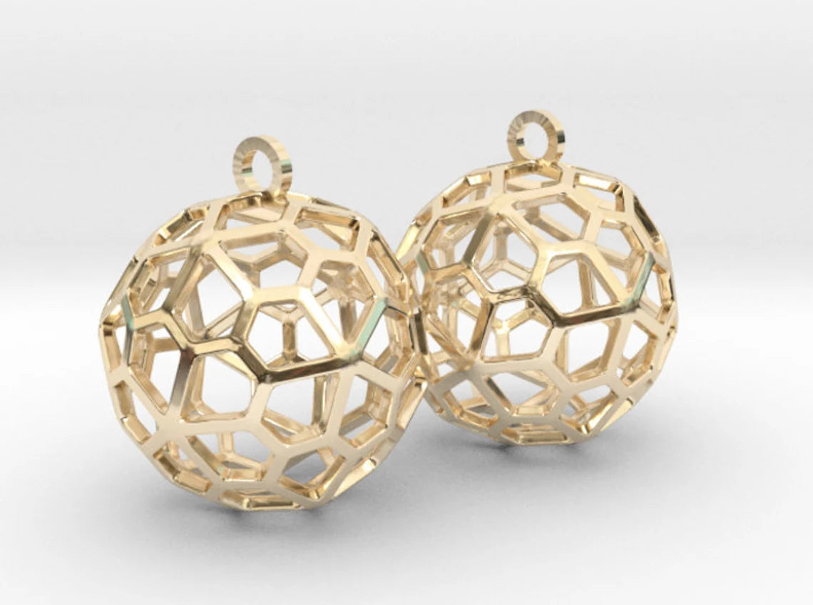 Pentagonal Hexecontahedron Earring Charms