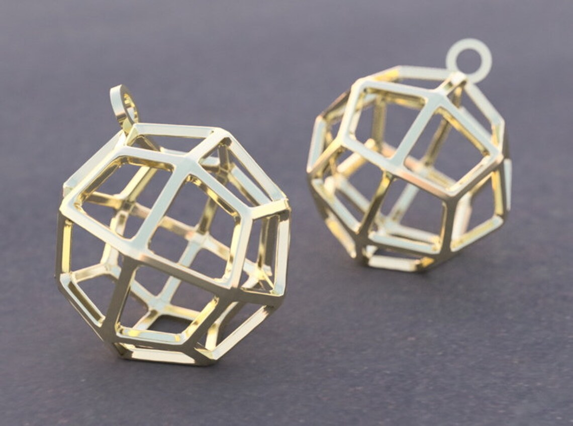 Deltoidal Icositetrahedron Earring Charms