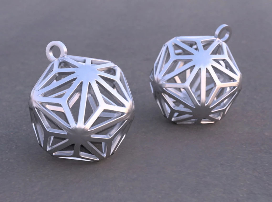 Triakis Icosahedron Earring Charms