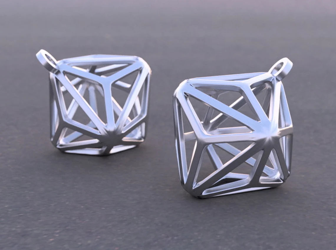 Triakis Octahedron Earring Charms