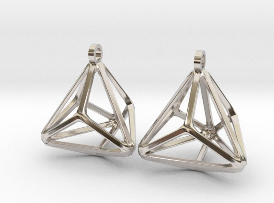 Triakis Tetrahedron Earring Charms