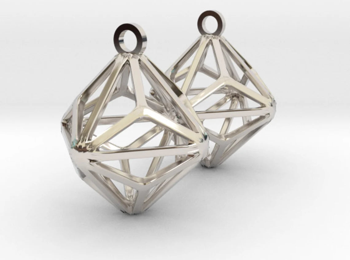 Triakis Octahedron Earring Charms