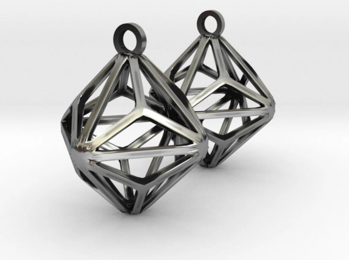 Triakis Octahedron Earring Charms