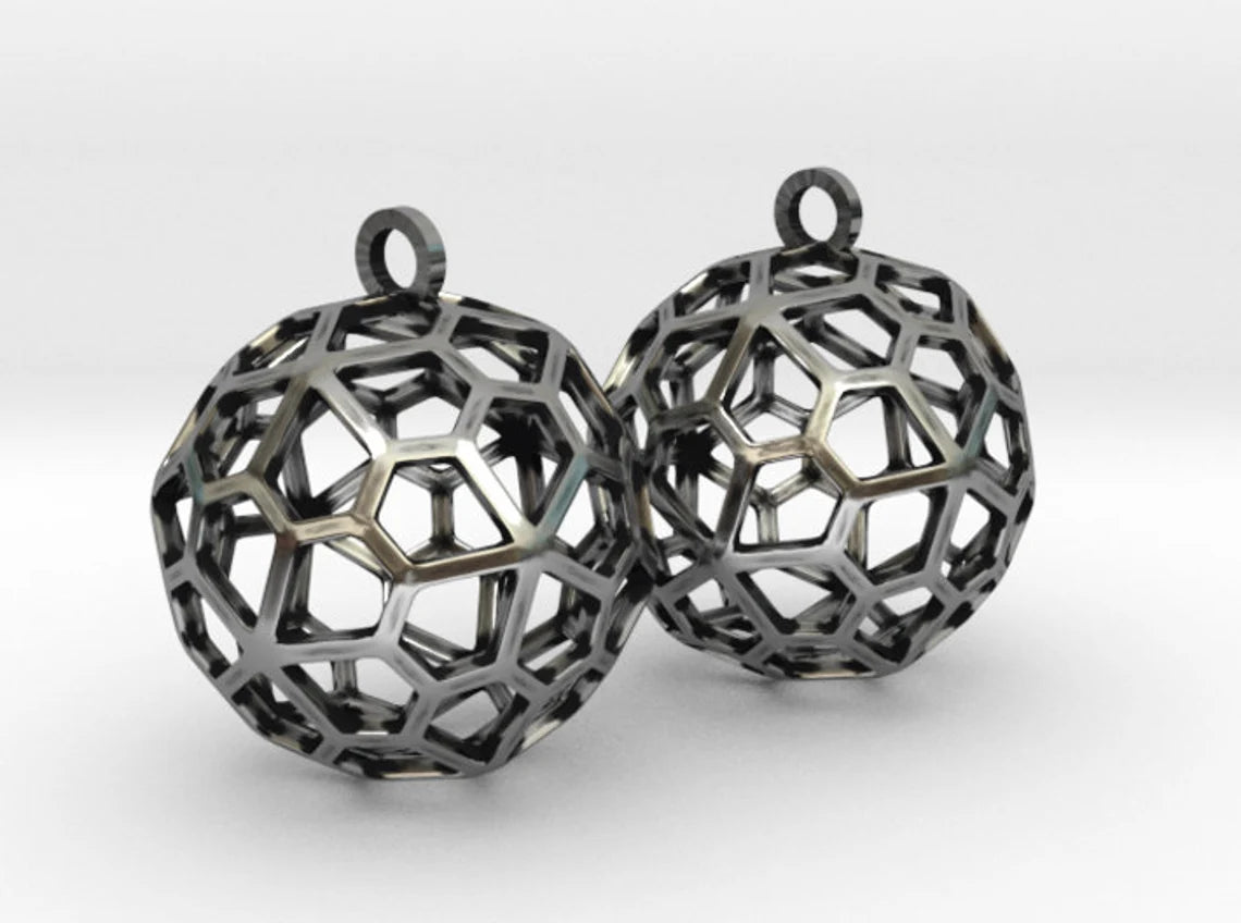 Pentagonal Hexecontahedron Earring Charms