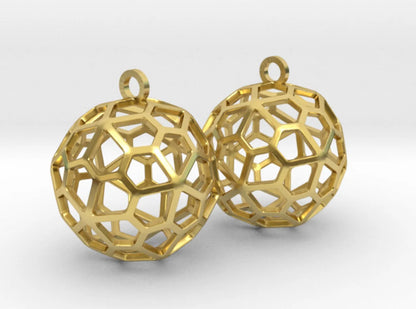 Pentagonal Hexecontahedron Earring Charms