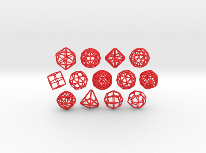 TINY SET of all 13 Catalan Polyhedra