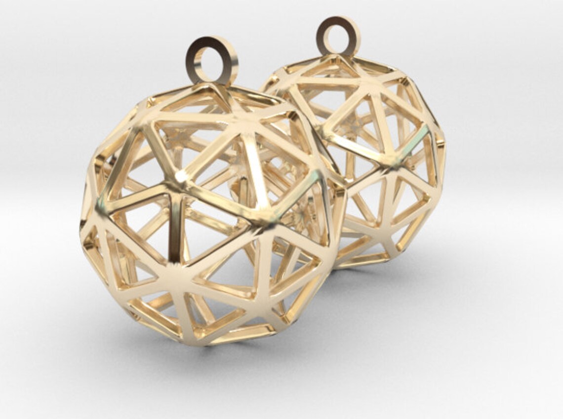 Pentakis Dodecahedron Earring Charms